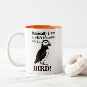 Puffin Bird Seabird Funny Two-Tone Coffee Mug