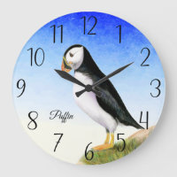 Puffin Bird Watercolor Painting Poster