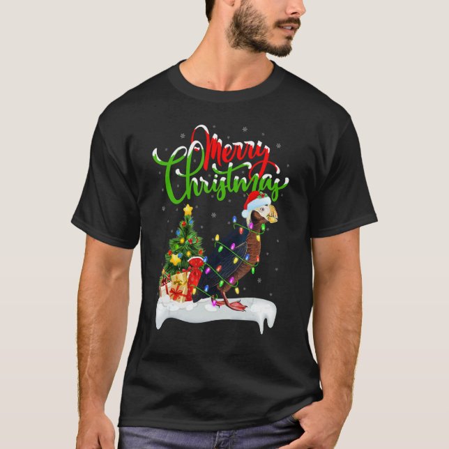 Puffin Bird   Xmas Decorations Santa Puffin Christ T-Shirt (Front)