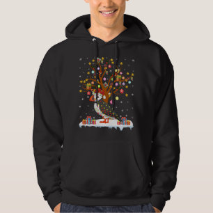 Puffin Bird Xmas Lighting Tree Santa Puffin Christ Hoodie