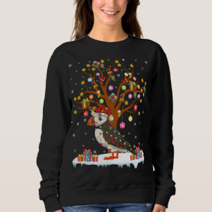 Puffin Bird Xmas Lighting Tree Santa Puffin Christ Sweatshirt