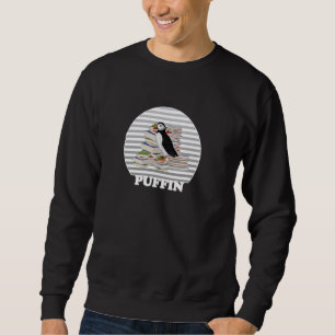 Puffin Birds and Books Reading Bird Watching Bookw Sweatshirt
