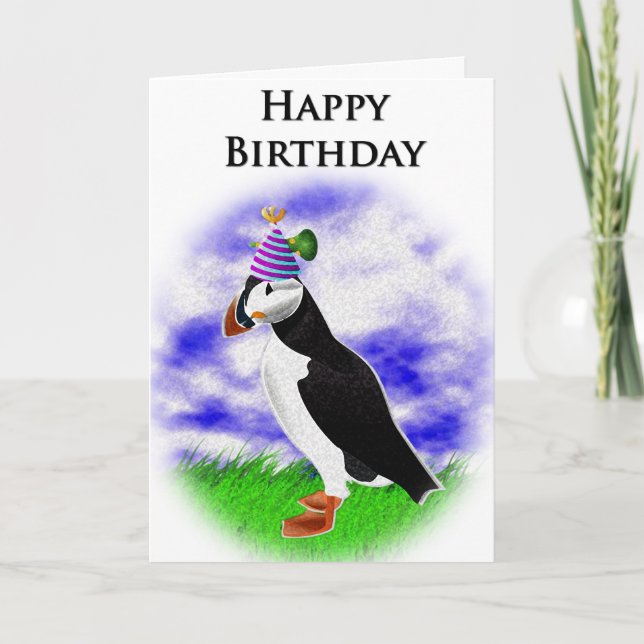 Puffin Birthday Card (Front)