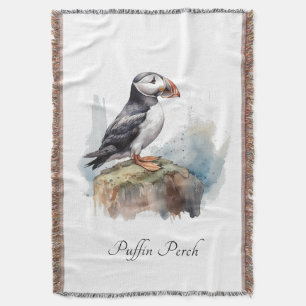Puffin Cove Nautical Cottage Comfort Throw Blanket