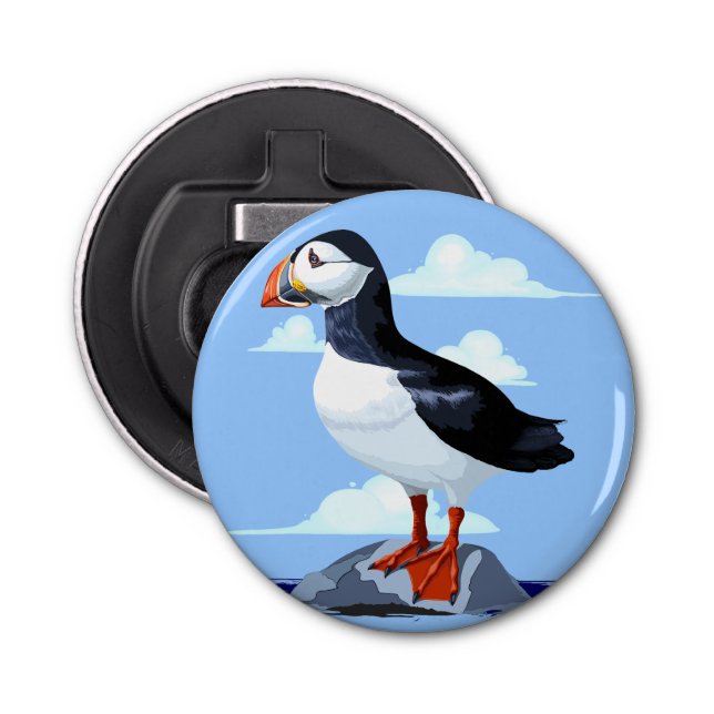 Puffin Cute Atlantic Seabird Bottle Opener (Front)
