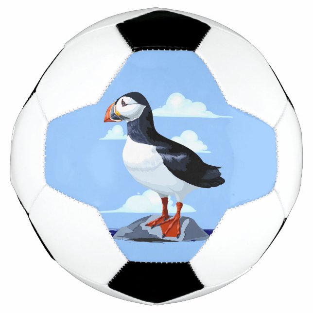 Puffin Cute Atlantic Seabird Soccer Ball (Front)