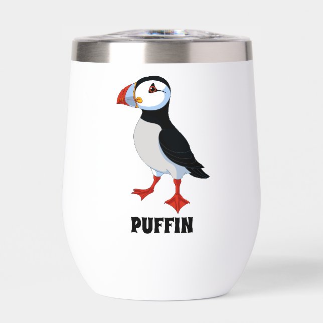 Puffin Design Thermal Wine Tumbler (Front)