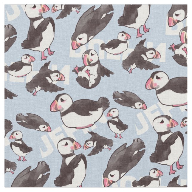 Puffin Fabric (Close Up)