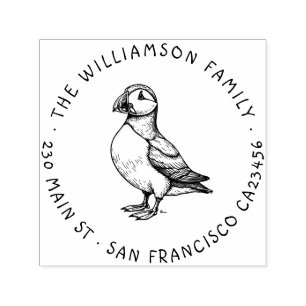 Puffin Family Return Address Stamp