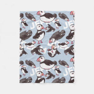 Puffin Fleece Baby Blanket