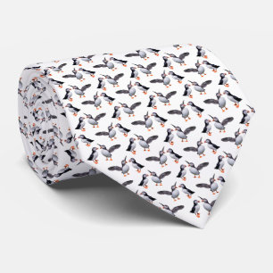 Puffin Frenzy Tie (Choose Colour)