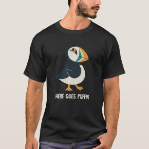 Puffin Here Goes Iceland Animal Puffin Seabird An T-Shirt