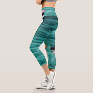 Puffin In Resurrection Bay, Alaska Capri Leggings