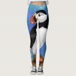 Puffin Leggings<br><div class="desc">Beautiful Atlantic Puffin Bird Leggings - MIGNED Painting Design</div>