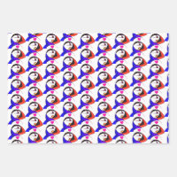 Puffin love wrapping paper for any occasion