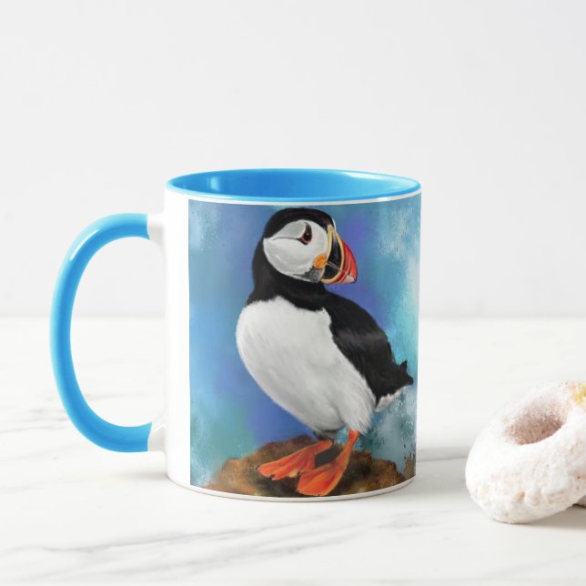 Puffin Mug (With Donut)