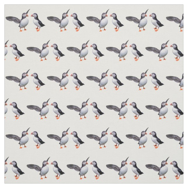 Puffin Pals Fabric (Choose Your Colour) (Swatch)