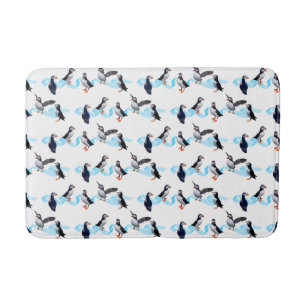 Puffin Party Bath Mat (choose colour)