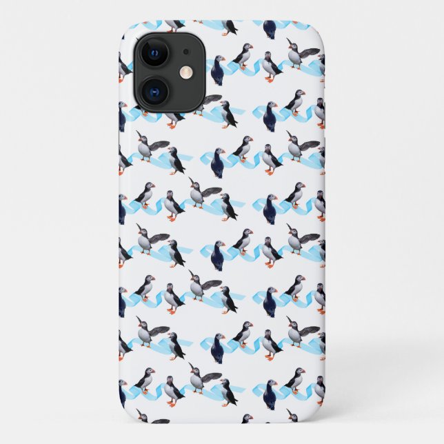 Puffin Party iPhone 11 Case (Back)