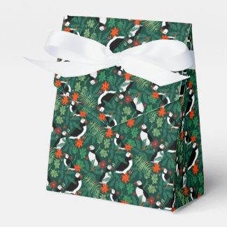 Puffin Pattern Lush Green Favour Box