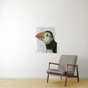 Puffin Portrait Tapestry