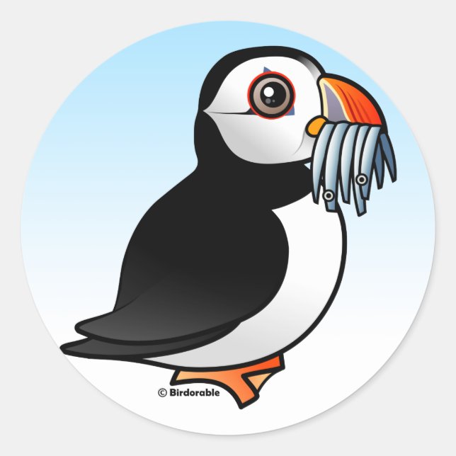 Puffin Prowess Classic Round Sticker (Front)