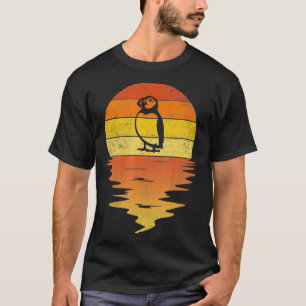 Puffin  retro sunset 70s vintage Puffin  T-Shirt