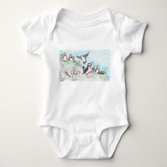 Puffin Rock Baby Bodysuit (Front)