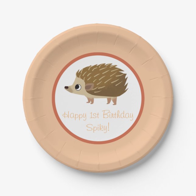 Puffin Rock Party Plate - Spiky (Front)