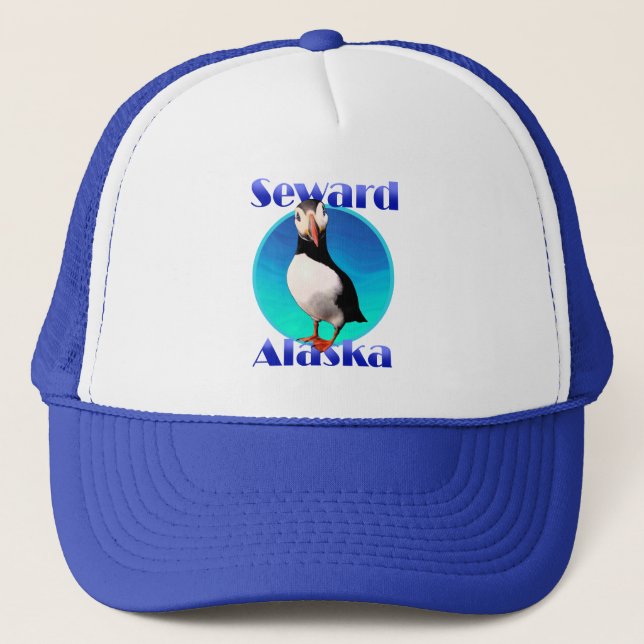 Puffin, Seward, Alaska - Trucker Hat (Front)