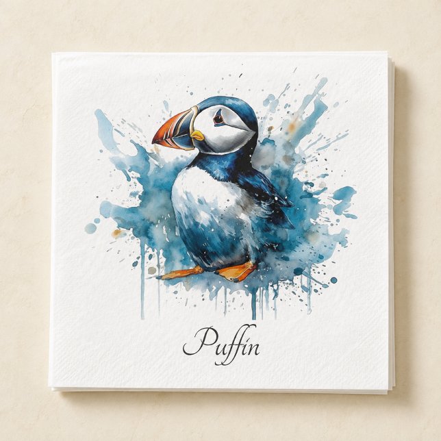 Puffin Splash, custom Napkin (Creator Uploaded)