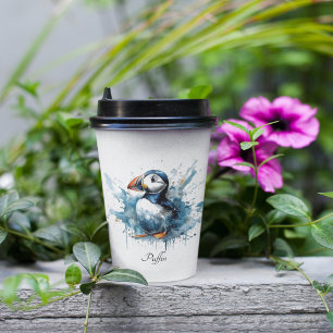 Puffin Splash, custom Paper Cups