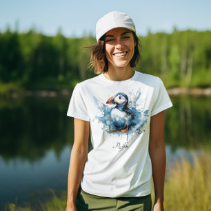 Puffin Splash, custom T-Shirt