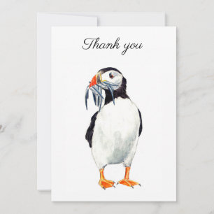 Puffin Thank you card