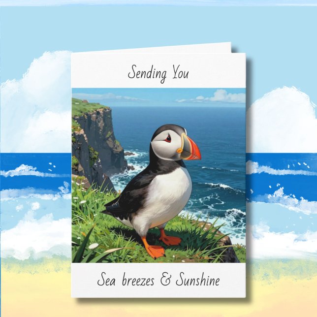 Puffin | Thinking of You | Well Wishes Card (Creator Uploaded)