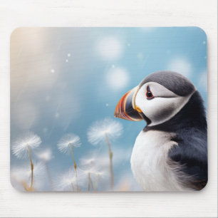 Puffin Wild Bird Animal Tranquil Peaceful Mouse Pad