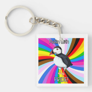 Puffin With Pride! - LGBTQ+ Key Ring