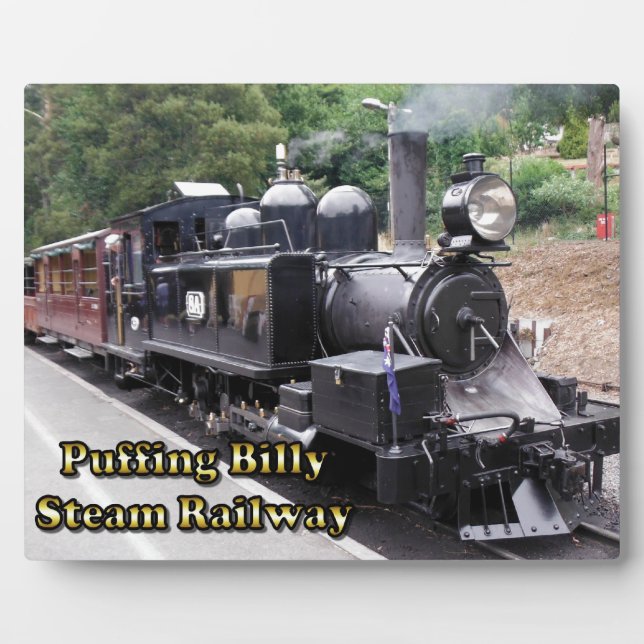 Puffing Billy Historic Steam Train in Australia Plaque (Front)