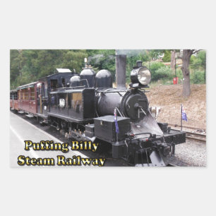 Puffing Billy Historic Steam Train in Australia Rectangular Sticker