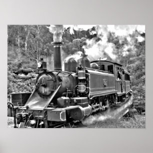 Puffing Billy Old Fashioned Steam Train Poster