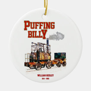 Puffing Billy Steam Train English Locomotive Ceramic Ornament