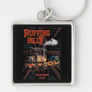 Puffing Billy Steam Train English Locomotive Key Ring