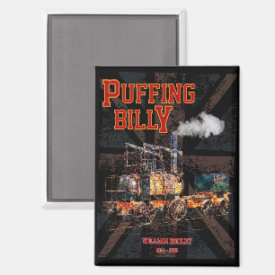 Puffing Billy Steam Train English Locomotive Magnet