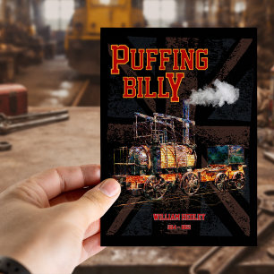 Puffing Billy Steam Train English Locomotive Postcard
