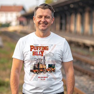 Puffing Billy Steam Train English Locomotive T-Shirt