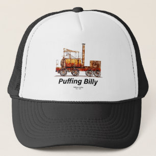 Puffing Billy Steam Train English Locomotive Trucker Hat
