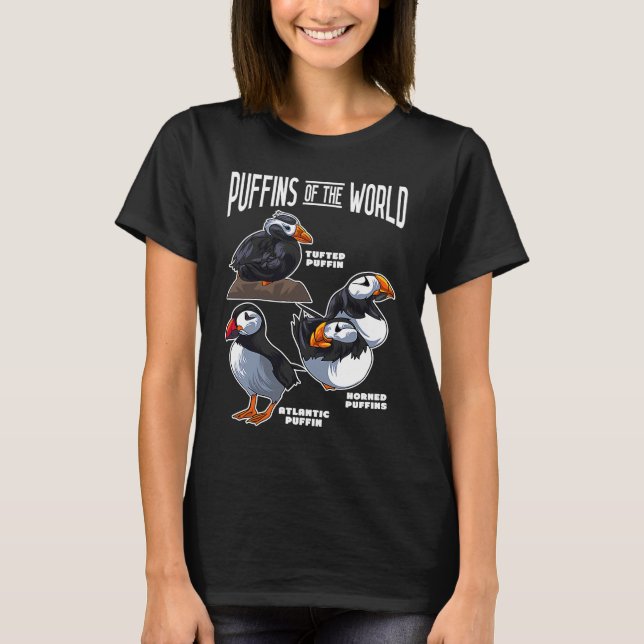 Puffins Animals of the World Puffin Bird  Bird Own T-Shirt (Front)