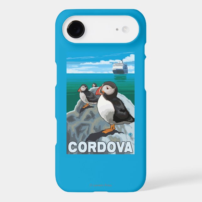 Puffins & Cruise Ship - Cordova, Alaska Case-Mate iPhone Case (Back)