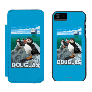 Puffins & Cruise Ship - Douglas, Alaska Incipio Watson™ iPhone 5 Wallet Case