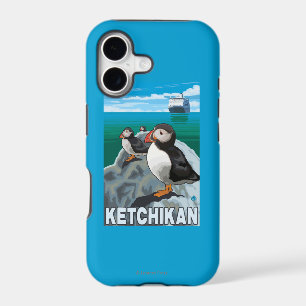 Puffins & Cruise Ship - Ketchikan, Alaska